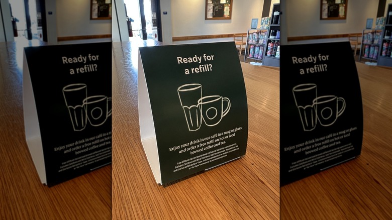 A table tend in a restaurant offering free refills