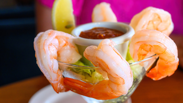 shrimp with cocktail sauce