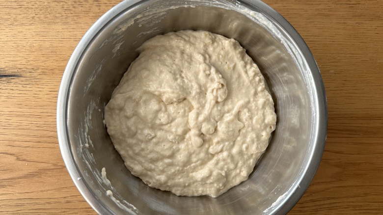 pancake batter in bowl