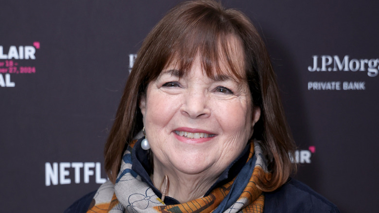 Ina Garten smiling wearing a scarf