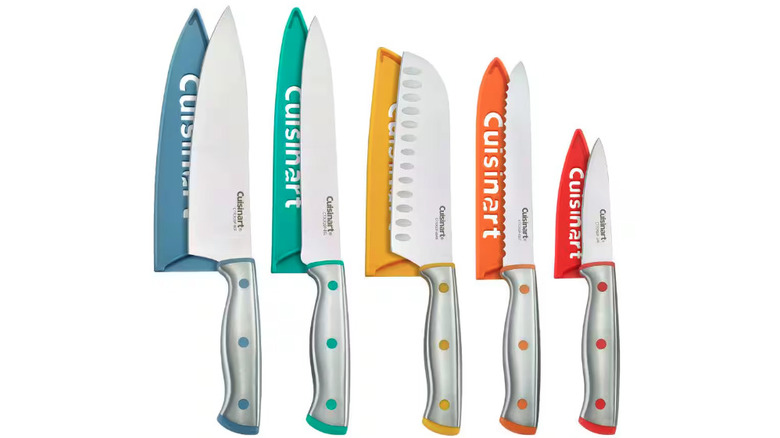 five colored knives