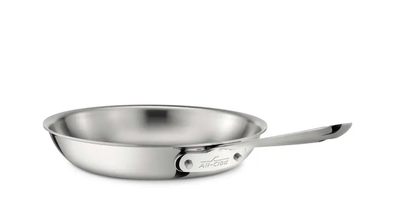 side angle of frying pan
