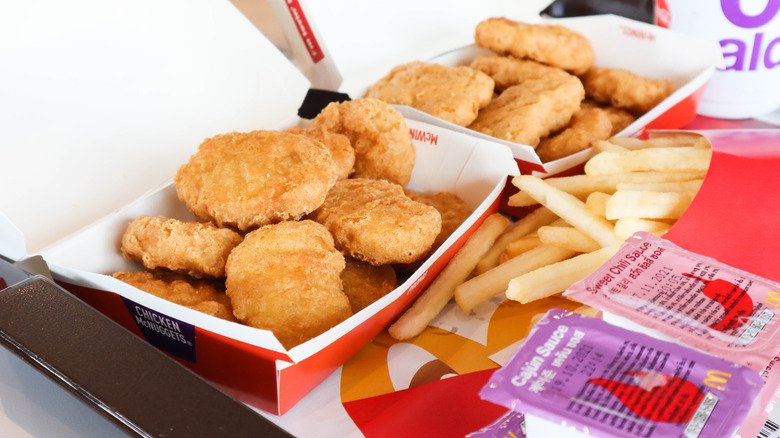 A tray of McDonald's Chicken McNuggets